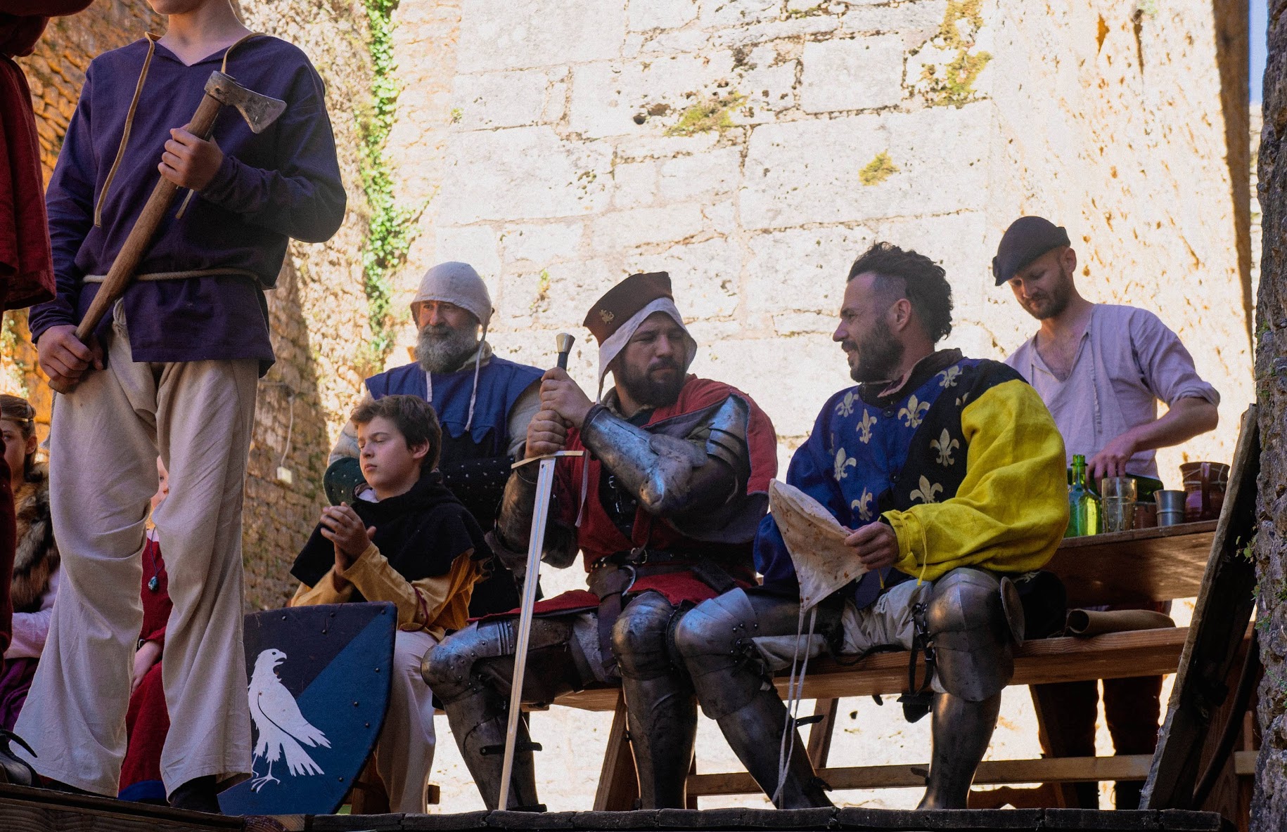 Chevaliers se préparant à l’affrontement